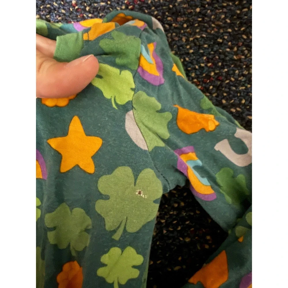 Little Sleepies St Patricks Day Lucky Charms Bamboo Pajama Set Green Kids 9/10